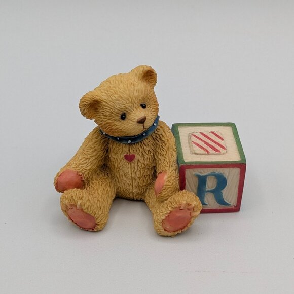 Cherished Teddies Bear with ABC "R" Block (158488R) 1995 - Picture 3 of 10